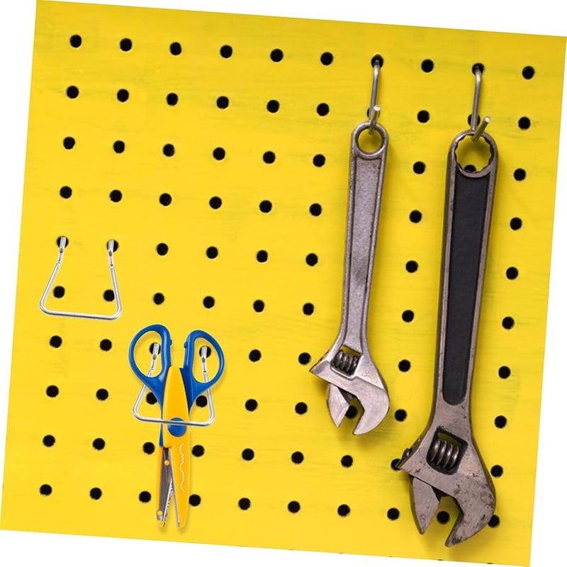 Silver Pegboard Hooks 5pcs Metal Tool Organizer Storage Garage Cup Holder 5X4 5CM - Image 4
